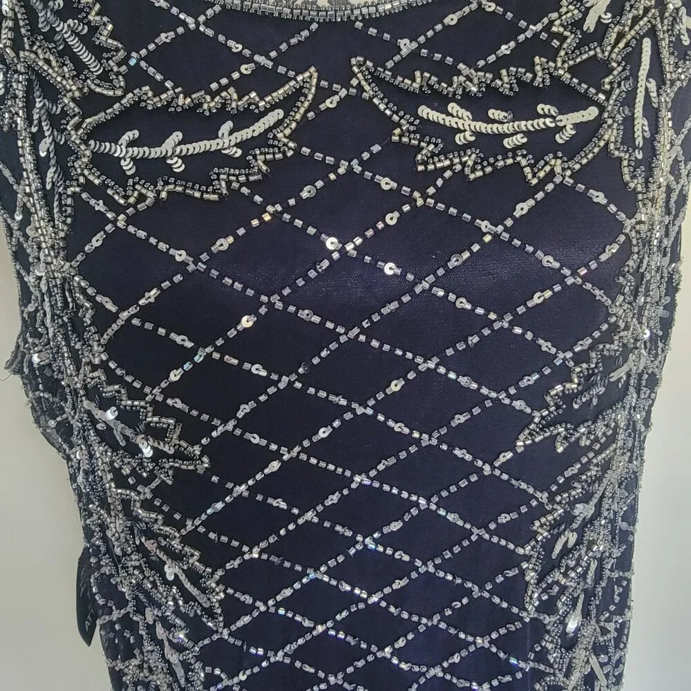 Prelude Formal Beaded Sleeveless Dress Women's Size 20W - Picture 4 of 11